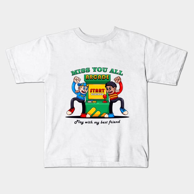 Miss you all, play with my best friend Kids T-Shirt by Vyndesign